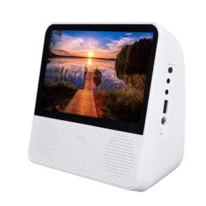 ASHATA Leitor de DVD Portátil Com Bluetooth, 1024x600 Tela de 7 Polegadas CD DVD Player HiFi Speaker CD AUX AV USB Recarregável 4000mAh (US) (Equipamentos)