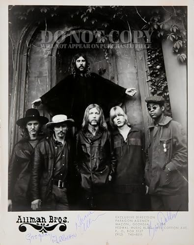 Fotografia da banda The Allman Brothers 20 x 25 | Retrato de banda magnífico de 1969 | Música americana lendária | Rock and Roll | Imagem icônica | Memorabilia vintage | Restauração original | 20 x 25 (Discos de Vinil)