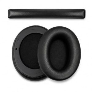 Kit Almofadas Espumas + Headband Compativel com Edifier W800BT Plus | Renove seu Headset com Earpads e Faixa Superior GeekPads, Mais Conforto, Excelente Acabamento e Fácil Instalação (Preto) (Equipamentos)