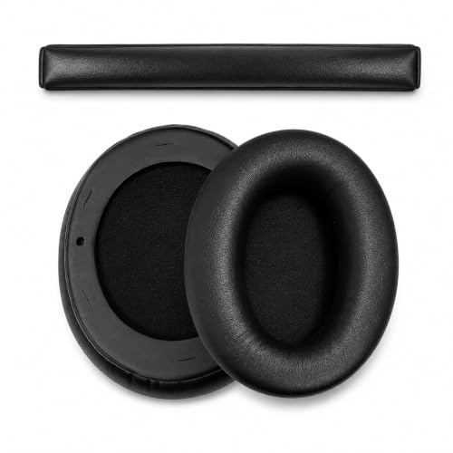 Kit Almofadas Espumas + Headband Compativel com Edifier W800BT Plus | Renove seu Headset com Earpads e Faixa Superior GeekPads, Mais Conforto, Excelente Acabamento e Fácil Instalação (Preto) (Equipamentos)