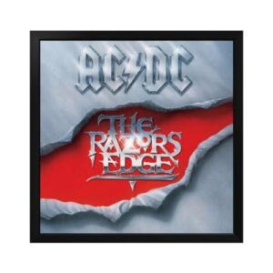 Quadro com Moldura AC/DC Álbum The Razors Edge Arte Original do Disco (Discos de Vinil)