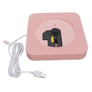Asixxsix CD Player de Mesa Com Bluetooth 5.1, CD Player Portátil para Casa, Alto-falantes Duplos HiFi, Temporizador, USB, AUX, Controle Remoto, Capa contra Poeira, Suporta, R, (Equipamentos)
