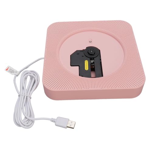 Asixxsix CD Player de Mesa Com Bluetooth 5.1, CD Player Portátil para Casa, Alto-falantes Duplos HiFi, Temporizador, USB, AUX, Controle Remoto, Capa contra Poeira, Suporta, R, (Equipamentos)