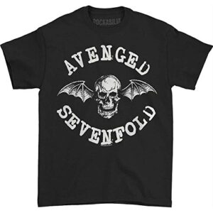 Avenged Sevenfold Camiseta masculina Deathbat, Preto, M (CDs)