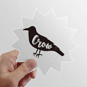 DIYthinker Adesivo de vinil de corvo preto e branco animal sol bagagem grafite decalque flor (Discos de Vinil)