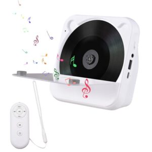 BT Desktop CD Player CD player portátil com controle remoto de alta fidelide A tela LED de qualide LED Support Support CD CDRW MP3 WAV para estudo de escritório em casa (Equipamentos)