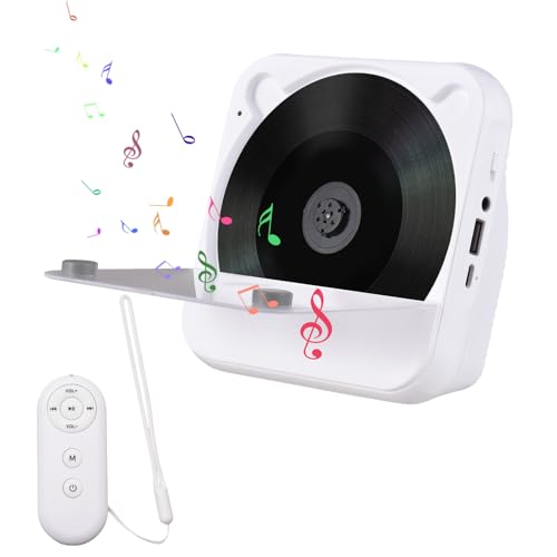 BT Desktop CD Player CD player portátil com controle remoto de alta fidelide A tela LED de qualide LED Support Support CD CDRW MP3 WAV para estudo de escritório em casa (Equipamentos)