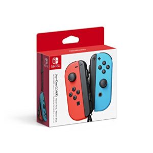 Nintendo, Controle Nintendo Switch, Joy-Con, Esquerdo e Direito, Versátil, Azul Neon e Vermelho Neon (Discos de Vinil)