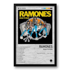 Quadro Álbum Spotify Road To Ruin - Ramones - 40x60cm (Discos de Vinil)