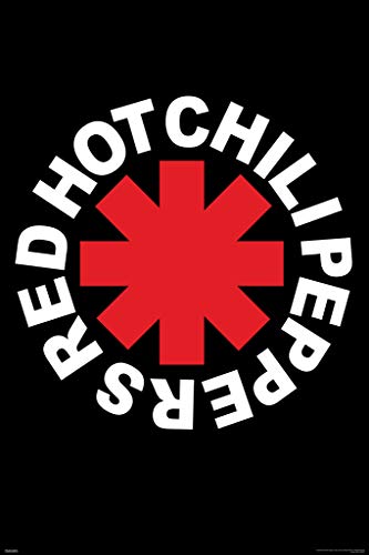 Pyramid America - Pôster de impressão artística com logotipo Red Hot Chili Peppers 91 x 60 cm (Discos de Vinil)