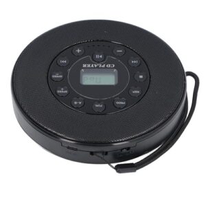 aqxreight Portátil CD Player Homeless Player Home Music with 2000mAh Battery Anti Skip Função Incorporada No Alto -falante AUX USB CD CD - RW MP3 para (Preto) (Equipamentos)