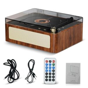 Leitor de CD Portátil Retro com Bluetooth 5.4, Alto-Falantes Estéreo, Entrada AUX/USB, Controle Remoto e Bateria Recarregável, para Casa e Viagem (Equipamentos)