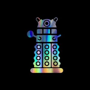 Adesivo de vinil Doctor DW Robot Who Notebook Janela de carro Laptop 10 cm x 15 cm (holográfico) (Discos de Vinil)