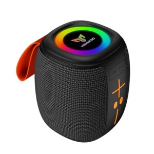 NEXMIDIO Caixa de Som Bluetooth Portátil com Luzes RGB, TWS, Rádio FM, Cartão TF e USB, IPX6 à Prova d’Água, Bateria de Longa Duração – Ideal para Praia, Festa, Churrasco, Piscina e Acampamento (B06) (Equipamentos)