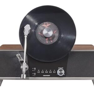 Crosley CR6049A-WA Beck toca-discos vertical Bluetooth, toca-discos automático, técnica de áudio, luz LED, nogueira (Equipamentos)