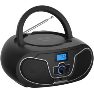 Philips Boombox para leitor de CD, aumento dinâmico de graves com Bluetooth, rádio FM, reprodução USB e entrada AUX, Boombox de CD portátil com carregamento superior, alto-falantes duplos de som (Equipamentos)