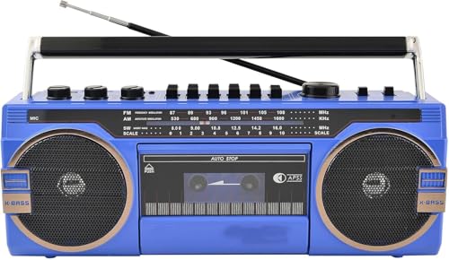 Boombox De Cd Player Retro Estilo Clássico Dos Anos 80, Rádio Portátil De Leitor De, Rádio Am/fm, Gravador De Bluetooth Com Botões De Ajuste Me, Para Viagem De Reunião De Família, C (Equipamentos)