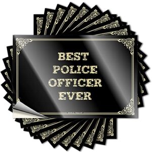 Adesivos de carro Best Police Officer Ever Adesivo de aviso de carro (6 x 9 cm) (Discos de Vinil)