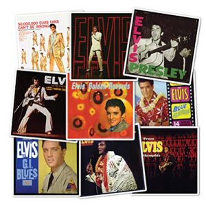 Elvis Presley Folha de adesivo decalque de vinil para laptop garrafa de água carro scrapbook (tipo 2) (versão 7) (Discos de Vinil)