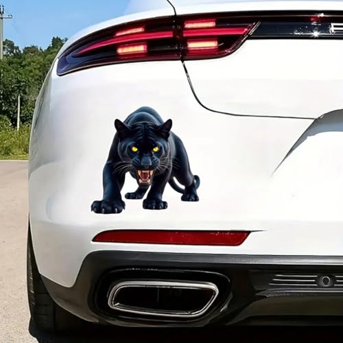 2 adesivos de decalque de carro Pantera Negra, design feroz rosnado, 12,7 cm, para janelas e para-choques, decalque de vinil, impermeável, cortado para carros, janelas, laptops HYB-01D. (Discos de Vinil)