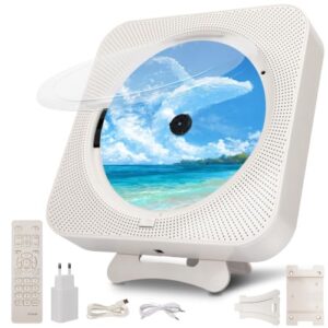 Toca CD, Alto-Falantes Duplos Integrados, Inclui Controle Remoto, Rádio FM, Radio CD Player, Temporizador e Visor de LED, Compatível com Fones de Ouvido (Equipamentos)