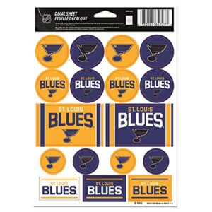 WinCraft NHL St. Louis Blues Folha de Adesivo de Vinil 12,7 cm x 17,7 cm (Discos de Vinil)