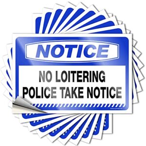 Adesivos de carro aviso engraçado No Loitering Police Take Stickers 10 Pcs Man Cave Signs and Decor Pacote de adesivos automotivos (8 x 12 cm) (Discos de Vinil)