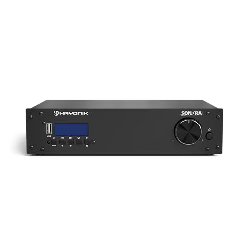 HAYONIK, Amplificador Receiver Classe AB, 120W RMS, Bluetooth 5.0, USB, Rádio FM, Entrada Óptica, Saída para Subwoofer - Sonora 1200 (Equipamentos)