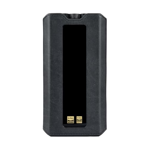 MITER Case Para FiiO Q15, capa de couro sintético sintético de esquadria feita à mão para Q15Black (Equipamentos)