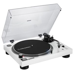 Audio-Technica LP120XBT-USB-WH-C | Toca-Discos com Bluetooth, USB e Tração Direta, Branco (Equipamentos)