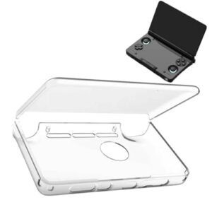 Premium Transparent TPU Protective Shell Case for AYN THOR, Precise Cutouts Shockproof Cover, Anti-Slip Comfortable Grip Replacement Accessories (Discos de Vinil)