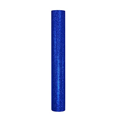 Vinil termocolante HTV em rolo de 30,5 cm x 1,5 m / 12 pol x 5 pés, multicolorido, com glitter e acabamento brilhante, compatível com todas as máquinas de corte. Vinil termocolante para camisetas. (Discos de Vinil)