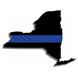 New York State Blue LINE NY Troopers Badge Shield Adesivo de vinil personalizado Fallen Officers Cop Police Brave (Discos de Vinil)