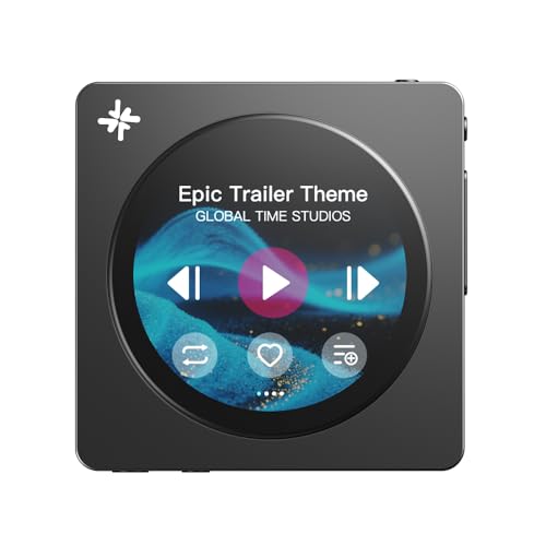 FIIO DISC Leitor de música HiFi portátil, leitor de áudio digital DAC duplo com saídas de 3,5 mm e 4,4 mm, Bluetooth 5.4 LDAC, tela sensível ao toque (preto) (Equipamentos)