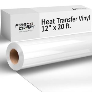Frisco Craft Rolos de vinil HTV - Rolos de vinil de transferência de calor para impressões personalizadas - Rolo HTV fosco de 30,5 cm x 6 m - Ferro em vinil para todas as máquinas de corte - Vinil de (Discos de Vinil)