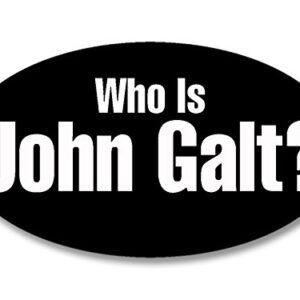 Adesivo Oval Who is John Galt (Decalques Políticos, Vinil Encolhido Atlas, Adesivo Libertário para Carros, Caminhões, Coolers e Laptops (7,6 x 12,7 cm) (Discos de Vinil)