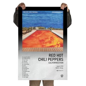 Poster Autoadesivo 60x90cm Álbum Californication, Poster de Rock, Spotify (Discos de Vinil)