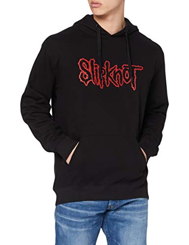 Slipknot Moletom com capuz preto oficial do capítulo cinza com logotipo da banda, Preto, P (Discos de Vinil)