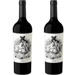 Kit 2 Vinhos Cordero con Piel de Lobo Malbec – 750 ml Cada – Tintos Argentinos Mosquita Muerta – Corpo Médio, Frutado e Elegante (Discos de Vinil)