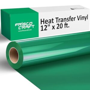Frisco Craft Rolos de vinil HTV - Rolos de vinil de transferência de calor para impressões personalizadas - Rolo HTV fosco de 30,5 cm x 6 m - Ferro em vinil para todas as máquinas de corte - Vinil de (Discos de Vinil)