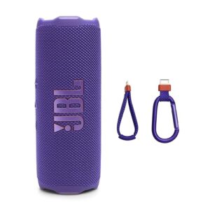 JBL Flip 7 - Alto-falante portátil à prova d'água e à prova de quedas, som profissional ousado com aumento de som AI, 16 horas de reprodução e sistema PushLock com acessórios intercambiáveis (roxo) (Equipamentos)