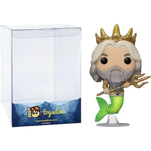 King Triton: P o p ! Conjunto de estatuetas de vinil com 1 protetor gráfico compatível 'ToysDiva' (1365-70735 - B) (Discos de Vinil)