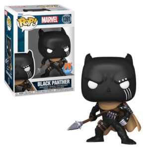 Boneco Funko Pop! Marvel - Pantera Negra com Lança (Discos de Vinil)