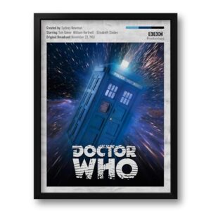 Quadro com Moldura Série Dr. Who (1963) - Tam. 33x43cm (Discos de Vinil)