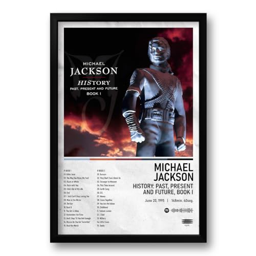 Quadro Álbum HIStory: Past, Present and Future, Book I Michael Jackson Tam. 40x60cm (Discos de Vinil)