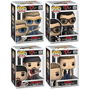 Funko Pop! Rocks: U2 ZooTV Collectors Set- Adam, Edge, Larry, and Bono (Discos de Vinil)