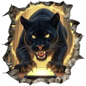 Pacote com 2 decalques de carro de vinil leopardo 3D de 4,9 polegadas FG028 (Discos de Vinil)