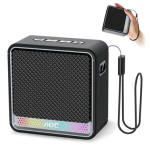 AOC ACS2311 Caixa de Som Portátil, Caixa de Som Bluetooth, à Prova d'Água IPX5, 12 Horas de Reprodução,Som Limpo e Potente, Emparelhamento Estéreo Sem Fio, Ideal para Casa e Viagens (Equipamentos)