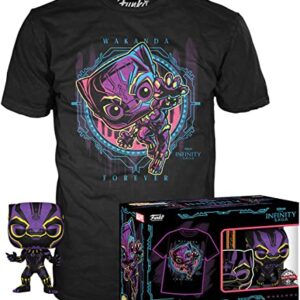 Funko POP! Luz negra – Pantera Negra POP e Camiseta GG (Discos de Vinil)