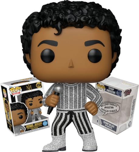 Funko Glitter Michael Jackson Rock with You + ToyBop Protector: Pop! Rocks Vinyl Figure (Bundled with Pro-Deluxe Pop Protector Collector Case Box Gift Set) (Discos de Vinil)